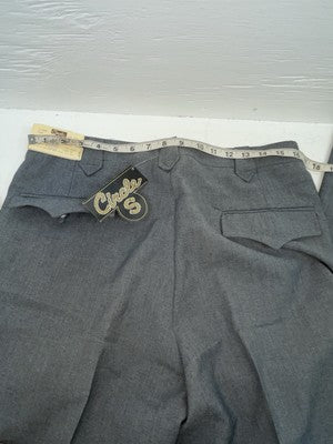 New Vintage Gray Circle S Polyester Pants #8542 SS-35