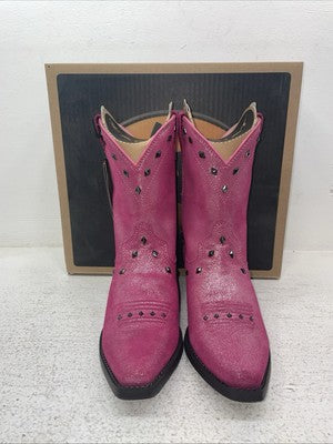 New Kids Pink Ariat Cowboy Boots. 10012798 4.5 4 1/2 M. 24-138