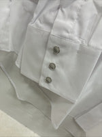 New Men’s ELY Cattleman White Long Sleeve Pearl Snap 16.5 X 35 Large CC-52