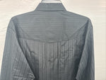 New Men’s ELY Cattleman Black Designed Long Sleeve Pearl Snap 17.5 X 35 XL R-49