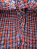 New Vintage Blue And Red Plaid Polyester Pants #5423719 3A-125