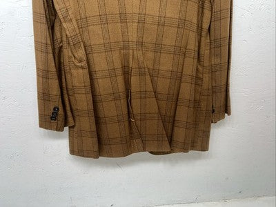 New Women’s Equestrian Yellow Plaid Riding Coat 16 #2433 WW-50