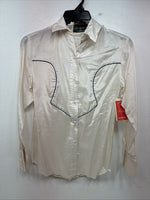 New Women’s Pioneer Wear White Long Sleeve Button Up Medium MM-95