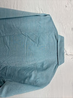 New Men’s Mesquite Blue Long Sleeve Pearl Snap 16 X 35 Large CC-61