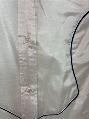 New Women’s Pioneer Wear White Long Sleeve Button Up Medium MM-95
