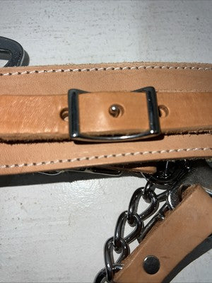 New Congress Leather Brown Fur Hackamore #47231 S-501