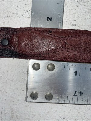 New Red Genuine Leather Nocona Stitched 36” Belt #1613099 Z-25