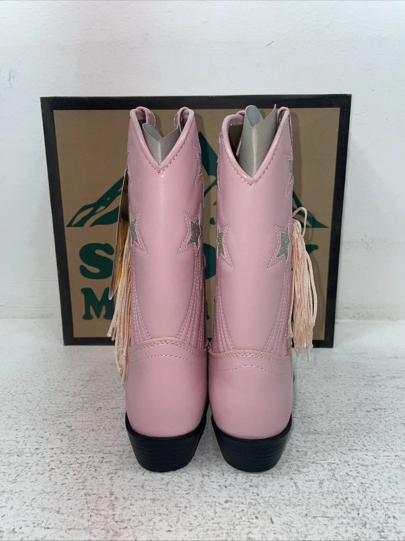 New Kids Pink With Fringe Smoky Mountain Cowboy Boots.12.5 12 1/2. 23-20
