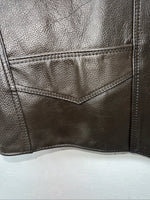 New Western Express Men’s Brown Leather 3XL Vest QQ-23