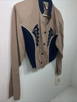 New Women’s 1849 Authentic Ranchwear Blue Tan Western Show Shirt XL #2720 UU-27