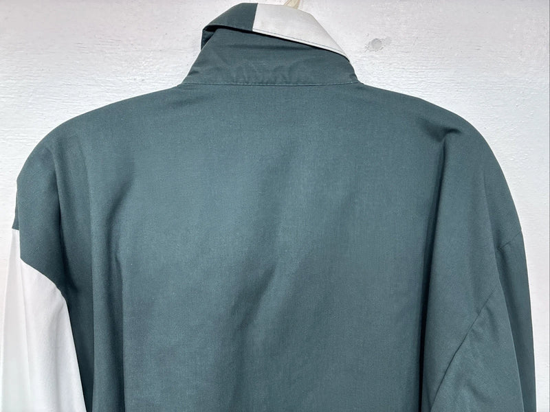 New Women’s Cowboy Threads Green White Long Sleeve Button Up Large MM-138