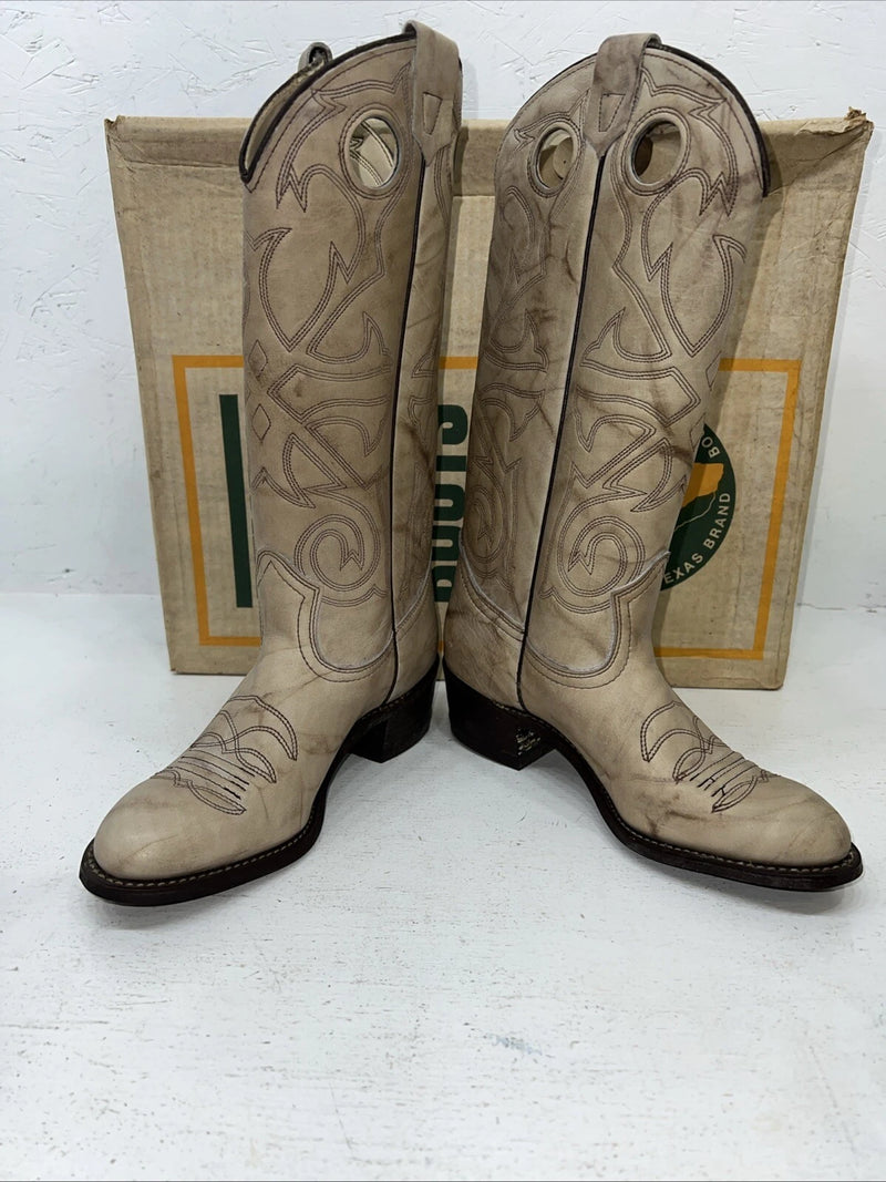New Women’s Tan Texas Brand Cowboy Boots. L199 6 M. 19-21