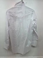New Women’s Champion Western White Deisgn Long Sleeve Pearl Snap 15.5 MM-26