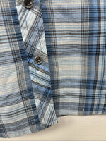 New Girls Cumberland Blue Plaid Long Sleeve Pearl Snap Size 1 YY-1
