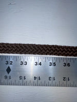 New Brown Genuine Leather Braided 34” Belt JJ-15