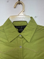 New Women’s Gordon James Green Short Sleeve Button Up Small LL-19