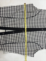 New Women’s Cowboy Threads Black White Design Sleeveless Button Up Medium YY-88