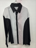 Me Women’s Cowboy Threads Black White Long Sleeve Button Up XL LL-38