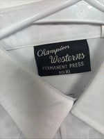 New Kids Champion Western White Long Sleeve Pearl Snap Size 16 CC-117