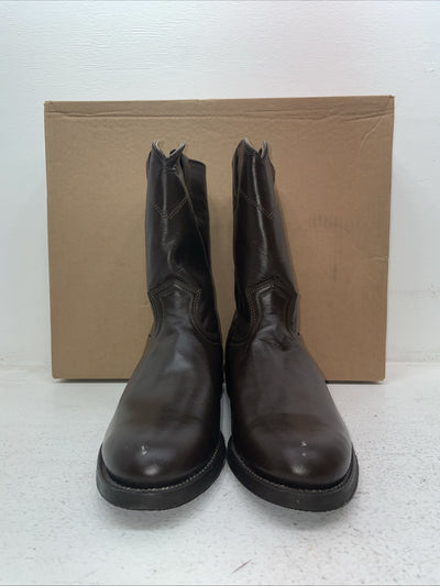 New Men’s Brown J Chisholm Cowboy Boots. 1000 9.5 9 1/2 E E. 4-42