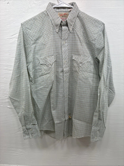 New Men’s Tem Tex White Strip Long Sleeve Button Up Small J-70