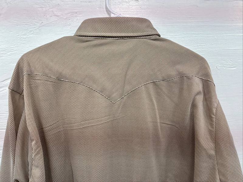 New Men’s Dickson Jenkins Brown Design Long Sleeve Pearl Snap 17.5 X 33 XL R-79
