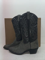 New Men’s Gray Snake Skin Texas Brand Cowboy Boots. 94312-304 9 M. 3-56