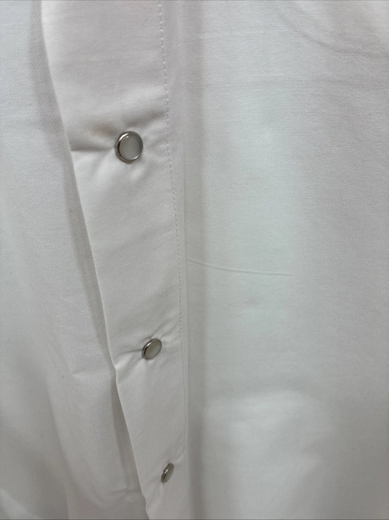 New Men’s Cumberland White Purple Design Long Sleeve Pearl Snap Large CC-17