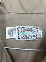 New Men’s H Bar C Brown Simple Long Sleeve Pearl Snap 16 X 33 Large A-65
