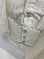 New Men’s California RanchWear  Yellow Strip Long Sleeve Pearl Snap Large M-58