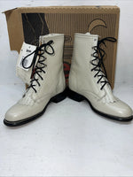 New Women’s Cream Lace Up Laredo Cowboy Boots. 121 6 M. 19-17