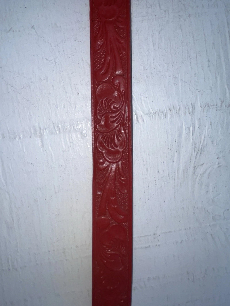 New Red Genuine Leather Wrangler Tooled 28” Belt #4151 JJ-112
