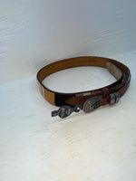 New Brown Genuine Leather Tex Tan Colored Stripe 36” Belt #024731 Z-113
