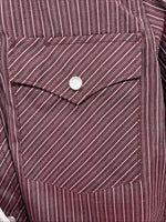 New Kids White Horse Purple Stripe Long Sleeve Pearl Snap Medium DD-21