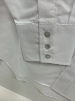 New Men’s ELY Cattleman White Western Long Sleeve Pearl Snap 16 X 35 Large T-62