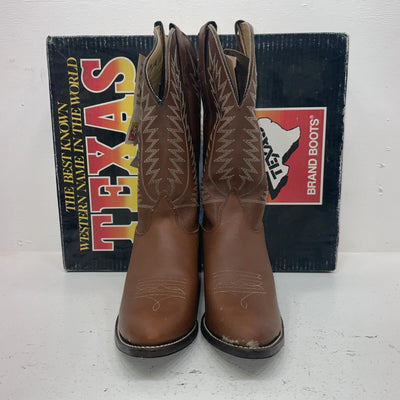 New Men’s Brown Texas Brand Cowboy Boots. 4501 9.5 9 1/2 M. 17-109