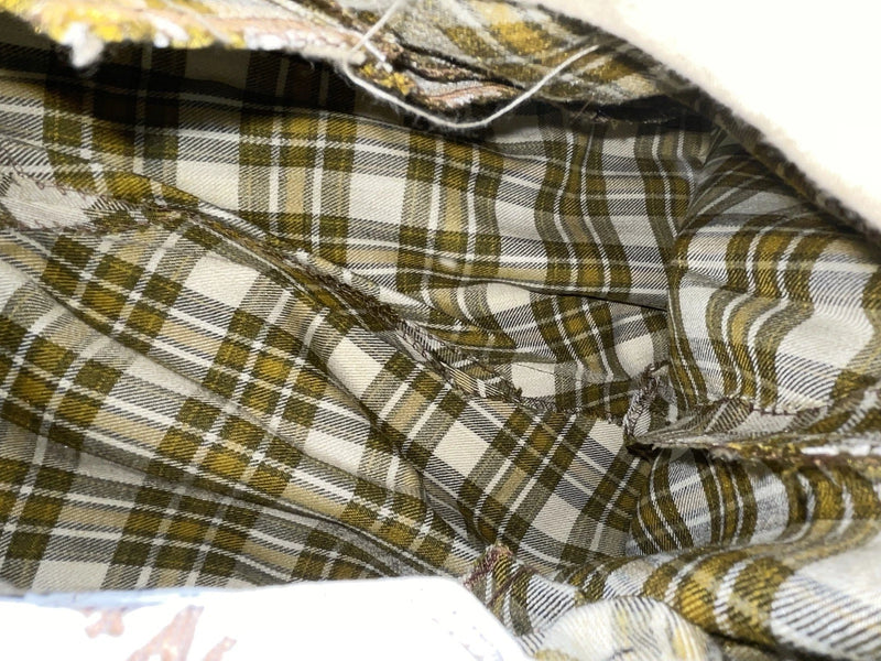 New Vintage Brown Plaid Ranch Polyester Pants SS-92