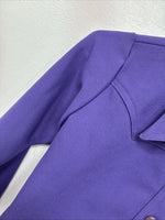 New Women’s Western Fashion Purple Long Sleeve Button Up Size 12 MM-71