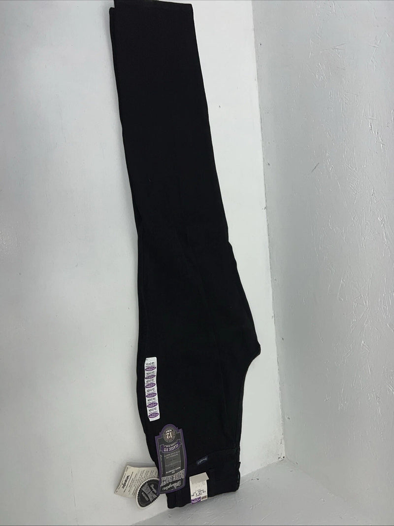 New Women’s Black Long Rise Bareback Classic Fit Wrangler Jeans. 13/14x34 H-15