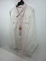 New Women’s Cumberland White Gem Long Sleeve Pearl Snap 3XL GG-89