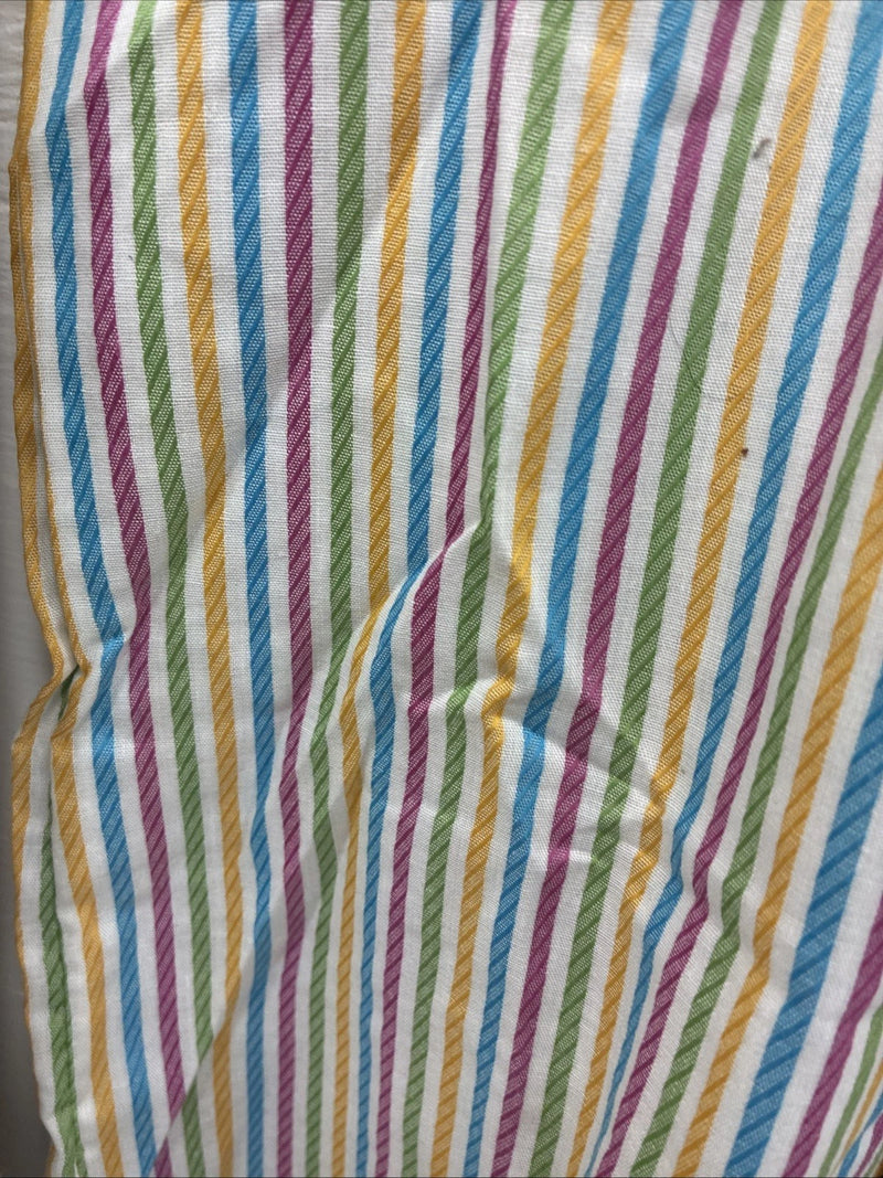 New Men’s Tem Tex Multicolor Stripe Long Sleeve Pearl Snap 14 X 33 Small M-84