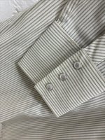 New Men’s White Horse Yellow stripe Long Sleeve Pearl Snap Medium K-47