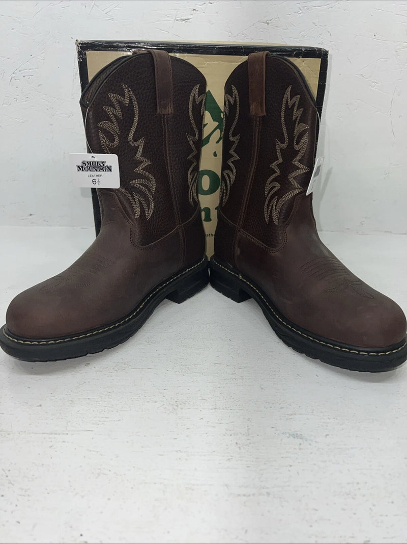 New Women’s Brown Smoky Mountain Cowboy Boots. 2471Y 6.5 6 1/2 Y. 19-60