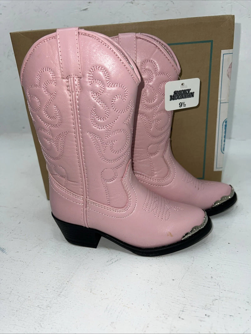 New Children’s Pink Smoky Mountain Cowboy Boots. 1041C 9.5 9 1/2. 24-39