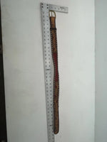 New Red Genuine Leather Longhorn Weaved And Tooled 30” Belt #82828 Z-49