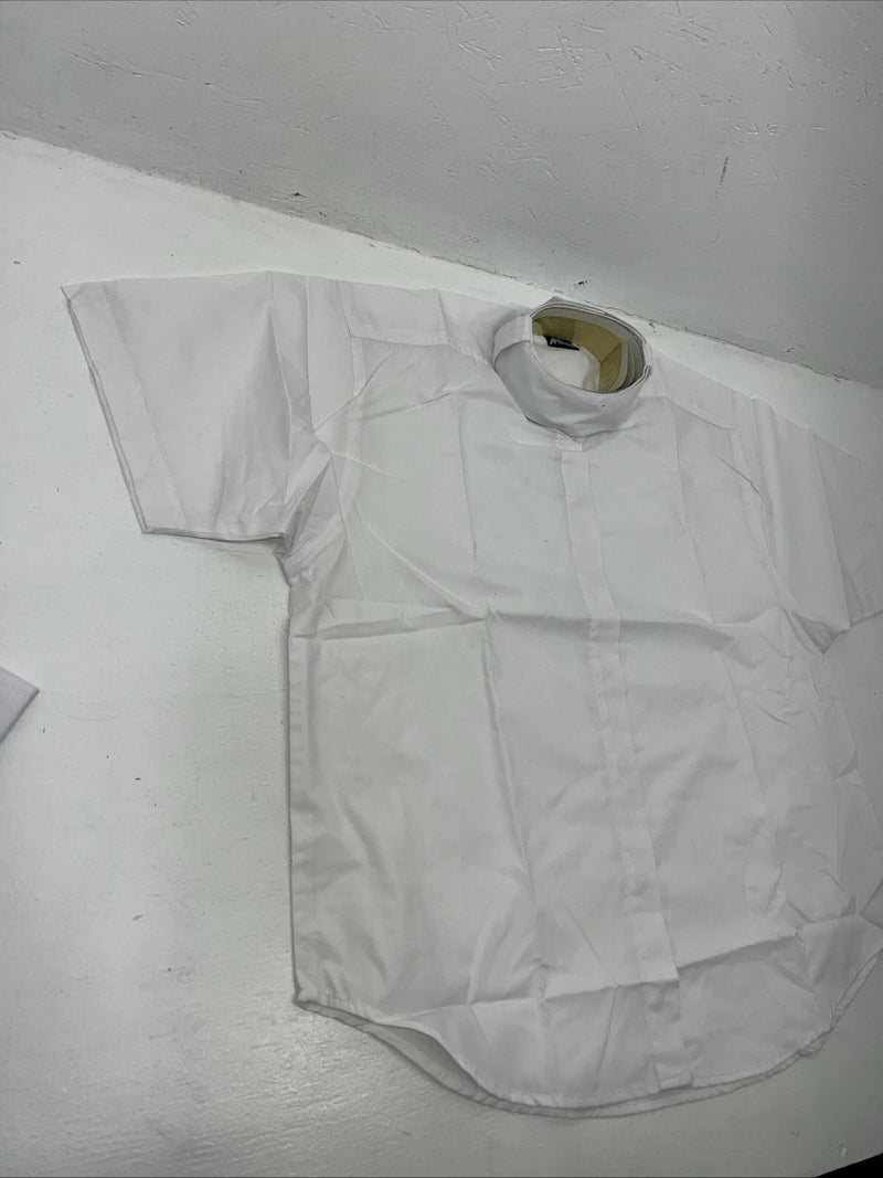 New Women’s White ABETTA Short Sleeve Riding Shirt. 941138 38 D-40