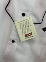 New Kids ELY Cattleman Western White Long Sleeve Pearl Snap Large DD-60
