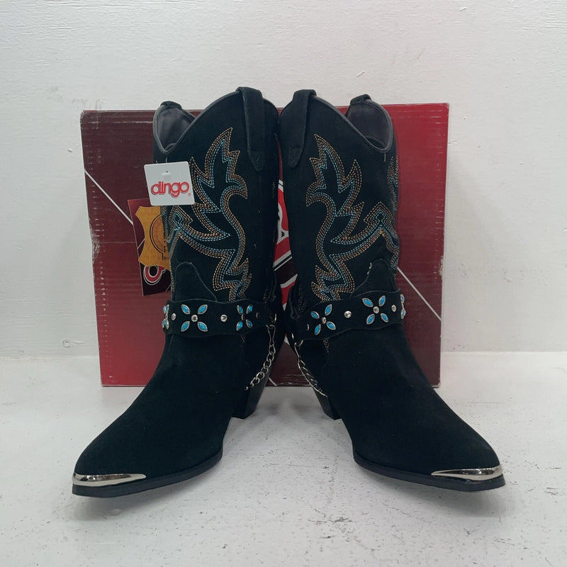 New Women’s Black Dingo Cowboy Boots. 640 9.5 9 1/2 M. 17-116