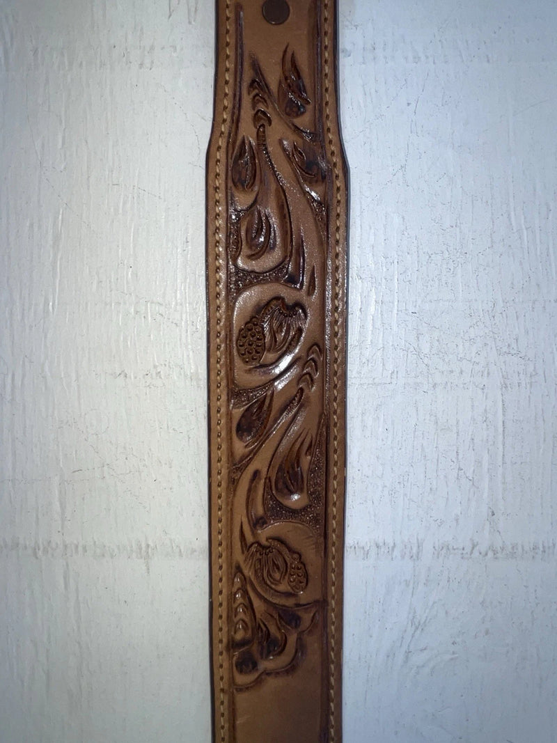 New Brown Genuine Leather Tex Tan Tooled 30” Belt #1638B JJ-160