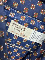 New Men’s Stockman Navy Blue Designed Long Sleeve Pearl Snap 15 Medium H-71